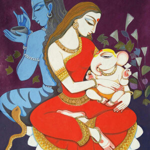 Shiv Gauri and Bal Ganesh