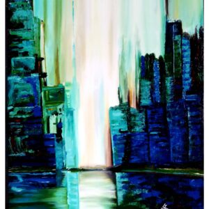 Cityscape abstract painting
