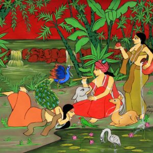 Radha Talks with Peacock